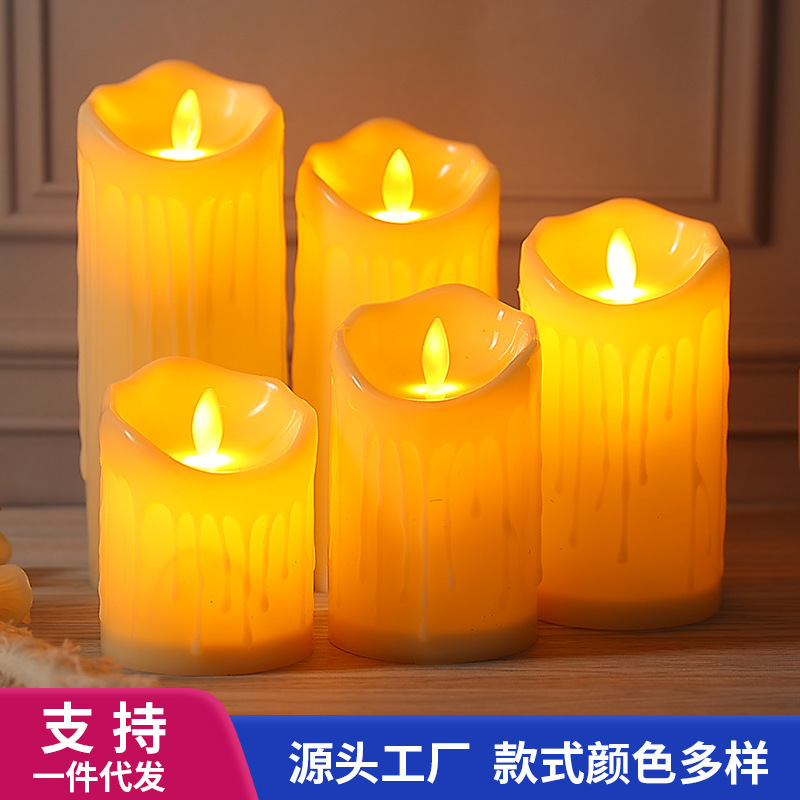 Electronic Candle Simulation Candle Led Candle Tea Light Tears Candle Light Wholesale Decorative Christmas Wedding Road Lights