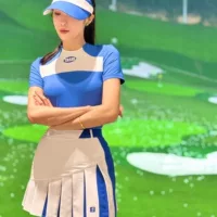 TASHI GOLF Быстросохнущий эластичный топ с короткими рукавами для гольфа Женская летняя одежда для гольфа Женские короткие юбки