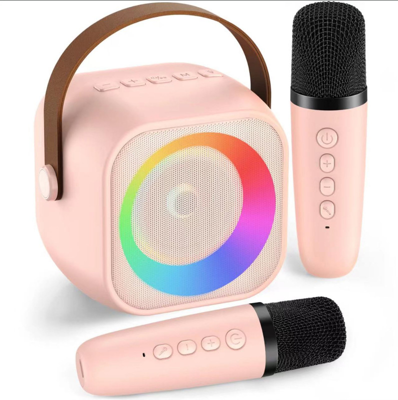 International Patent Cross Border K29 Bluetooth Speaker with Color Light Outdoor Portable Mini Wireless Microphone Karaoke System