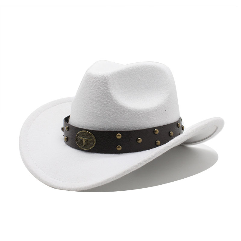 Western cowboyhatt i ullfilt för män och kvinnor för utomhus_voghion.com