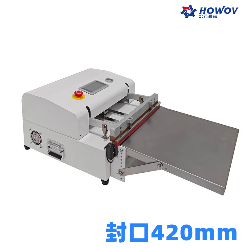 Sealing 420 Desktop External Extraction Type Pulse Temperature Control Dust-proof and Liquid-proof Precision Vacuum Packaging Sealing Machine