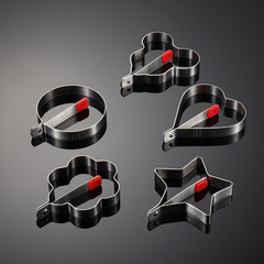 Eisen 304 Stainless Steel Panini Press Heart Shaped Breakfast Egg Molds 430 Multi-Shapes Heavy Sanding Gift Set