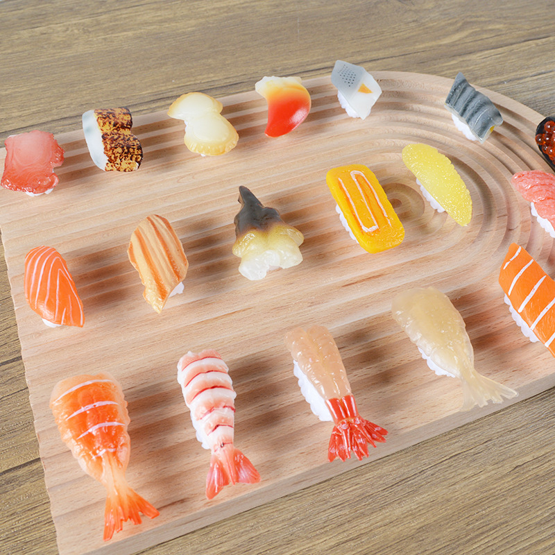 PVC仿真小款寿司道具模型仿真日式料理饭团三文鱼寿司食玩玩具
