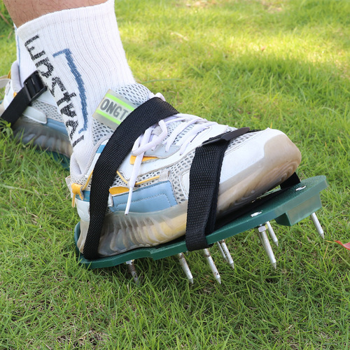 Garden scarifier shoes 4.2CM lawn spikes lawn inflatable scarifier shoes self-leveling epoxy garden tools