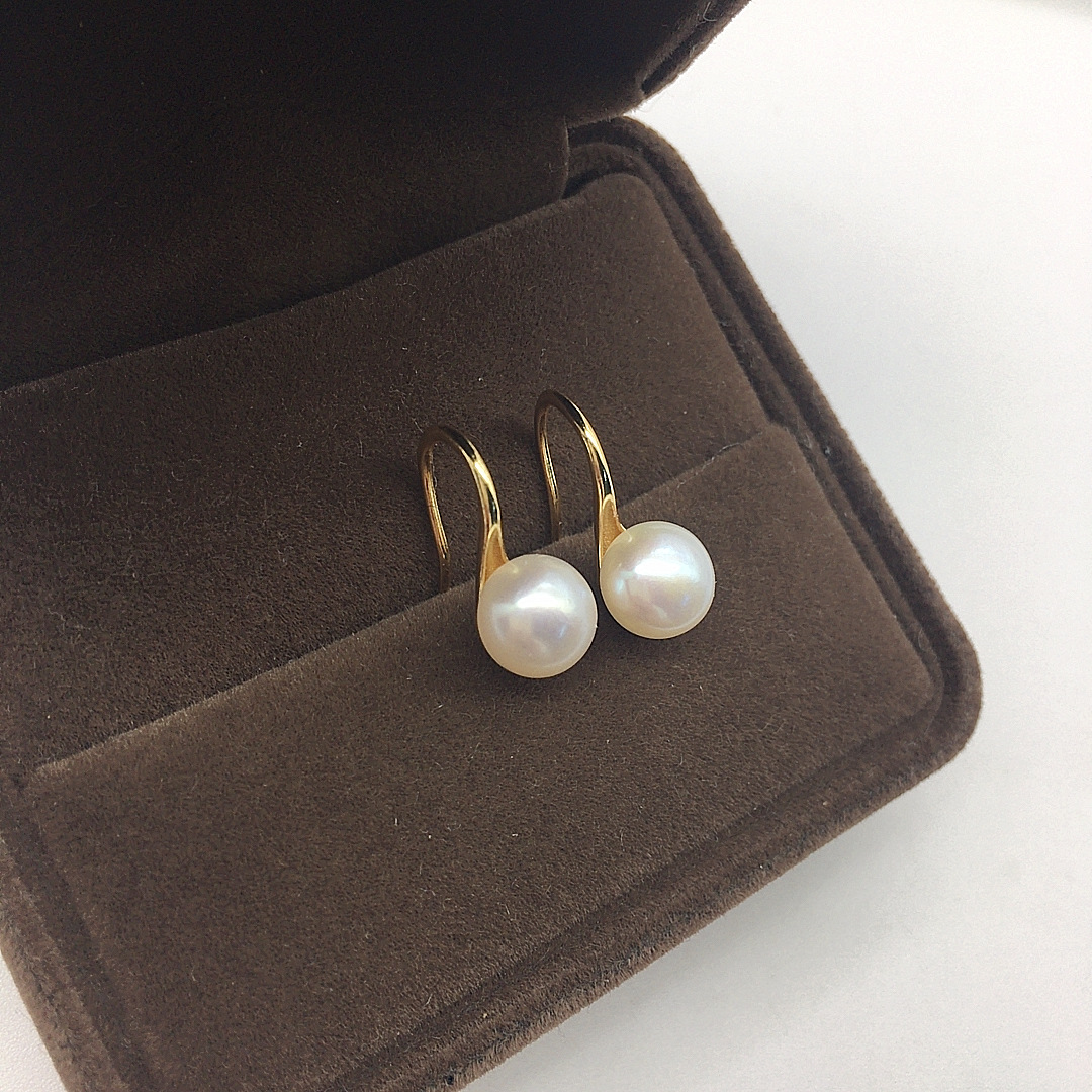 23g Weight 925 Sterling Silver Ear Needle Material Ear hook Classification 1 Pair Quantity Daily Occasion Freshwater Pearl Material Geometric Pattern Women's Gender Simple Style Style 1 Pair Freshwater Pearl Freshwater Pearl Earrings Geometric Ear Hook 2
