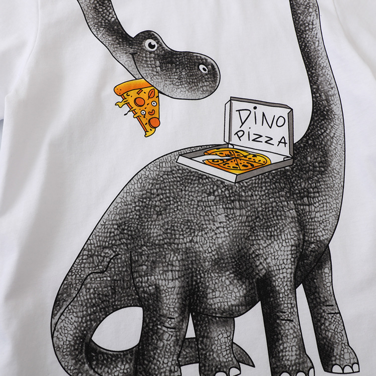 Kinder T-shirt Set Mit Dinosaurier Motiv Trendige Sommermode_voghion.com
