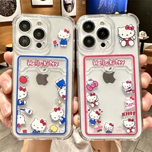 爆款苹果15手机壳iPhone14promax新款kitty凯蒂猫13卡套12可爱11