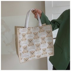 學生上課休閒包包2023新款上班卡通手提袋大容量單件包手拎購物袋