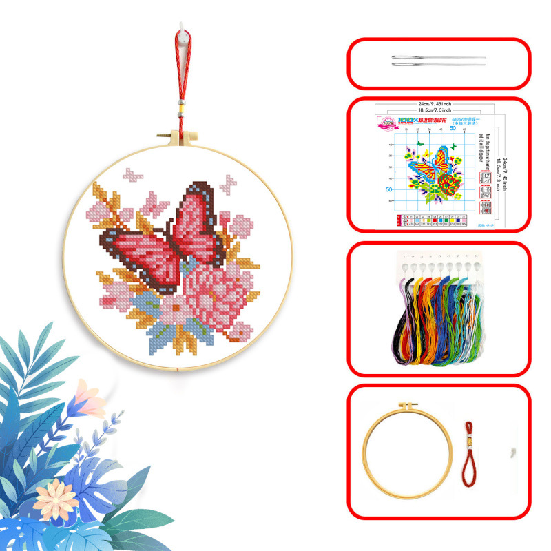 Mona Lisa Royal Cross Stitch Butterfly Collection Nueva decoración simple Entrada hecha a mano Sala de estar Punto de cruz Piezas pequeñas image 6