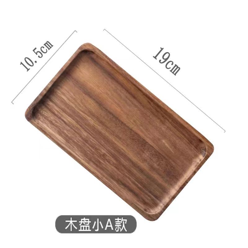 bandeja de madera de árbol de ebano, bandeja de almacenamiento de aire, plato de comedor oval japonés, pastel, pan, café, té, plato de madera sólida image 32