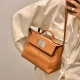 Genuine leather 2424mini Kelly bag buckle shoulder messenger bag high-end half wax line mini dumpling bag shoulder