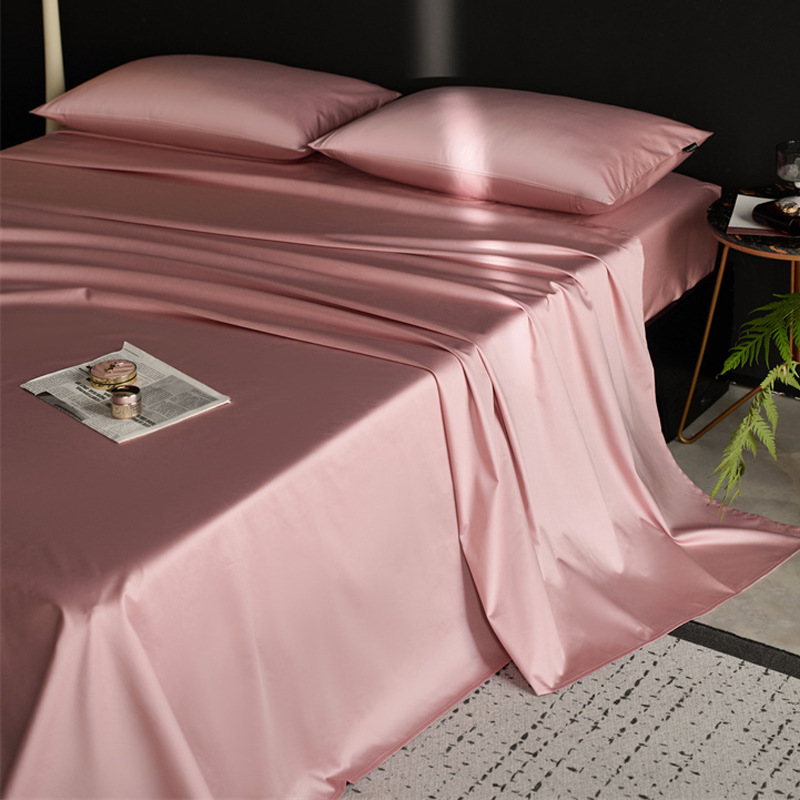 Sábana de algodón de fibra larga de Xinjiang de alta gama pieza individual 100s algodón puro algodón simple y doble edredón grueso funda de almohada de tres piezas