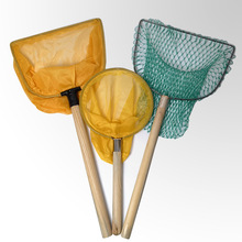 实心木柄抄网鱼虾捞网粗眼尼龙捞鱼网兜细眼小眼网抄卖鱼抓鱼西辰