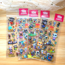 正版授权会说话的汤姆猫家族水晶滴胶儿童防水卡通装饰贴纸