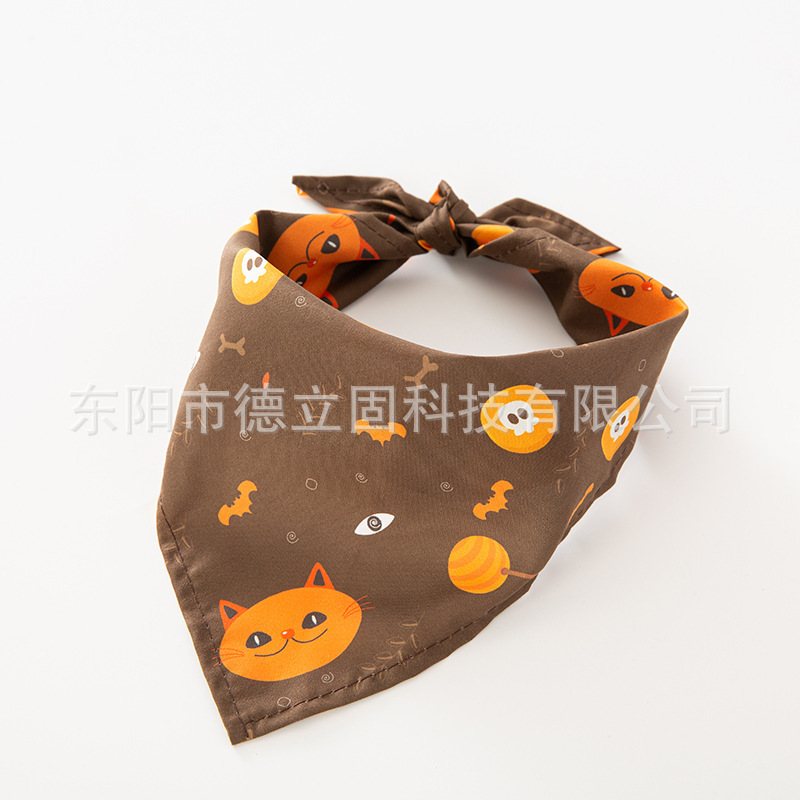 ペット用ハロウィンパンプキン三角スカーフ、ペット服、ペット用よだれかけ、犬用よだれかけ、猫用よだれかけ|undefined