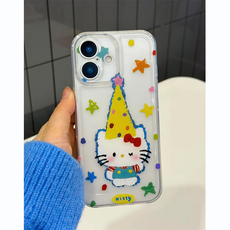 Star Christmas Kt Cat Suitable for Apple 17Promax Mobile Phone Case 16/15Pro Cartoon 14/13/12/11 Soft X Star Christmas Kt Cat Suitable for Apple 17Promax Mobile Phone Case 16/15Pro Cartoon 14/13/12/11 Soft X