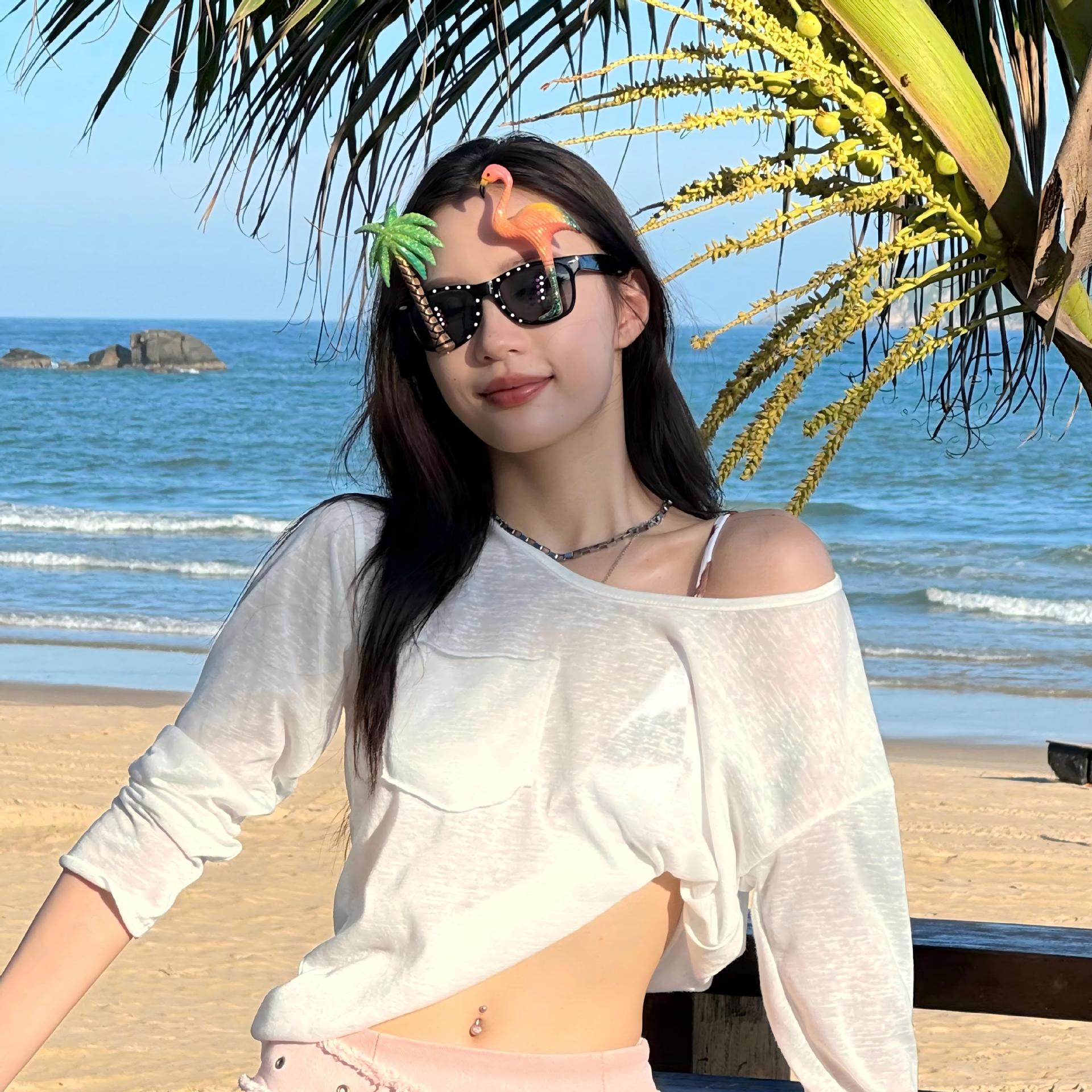 Gafas de Sol de Fiesta Hawaiana con Diseño de Flamenco ABS Decorativo para Playa image 34