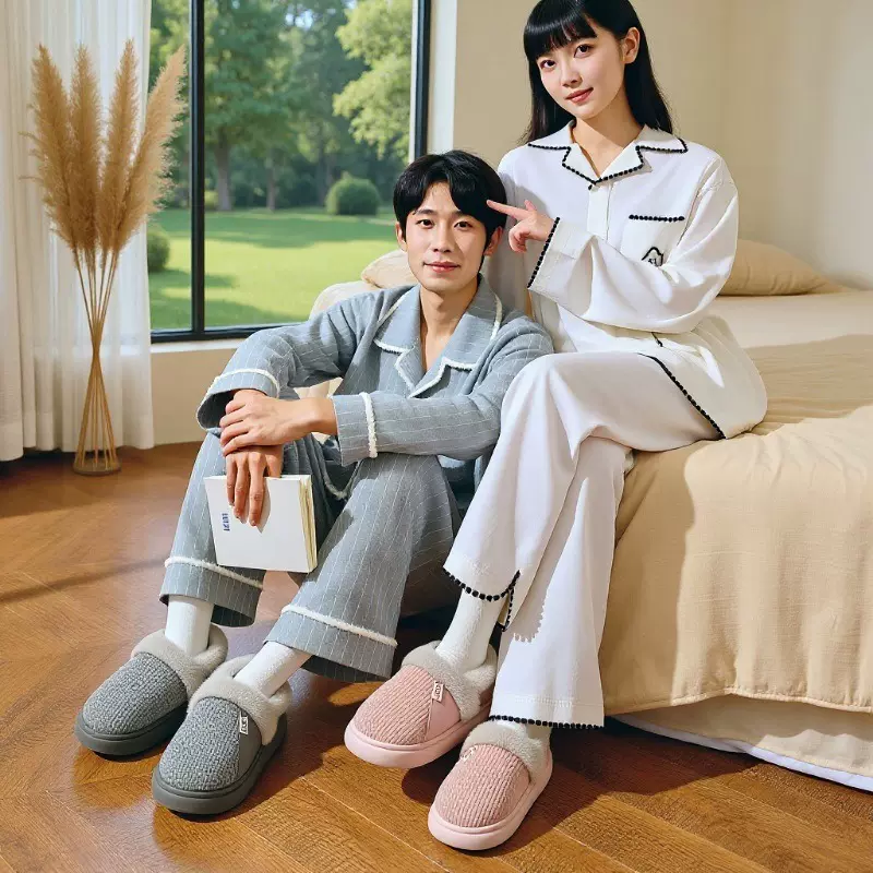 冬季棉鞋男冬室内家居防滑保暖eva全包家用包跟软底冬款毛拖鞋女