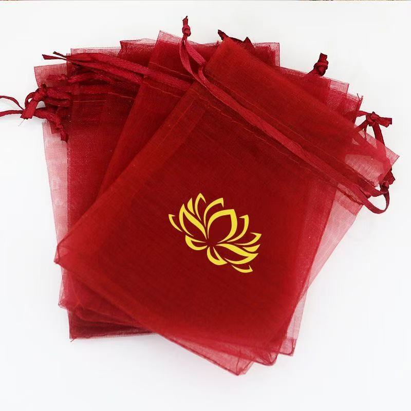 普陀山贡品袋 莲花 暴富 福字贡品袋福袋红色福袋网纱袋红色婚庆