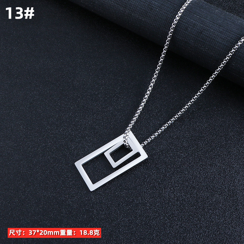 Hombres collar de titanio joyería acero aleación personalizada colgante ins hip hop calle suéter largo cadena accesorios colgantes