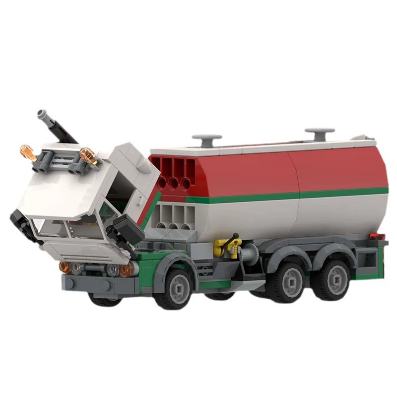 Lego, constructor, old-fashioned creative petrol truck, smart toy, set, toy car, car model, engineering vehicle