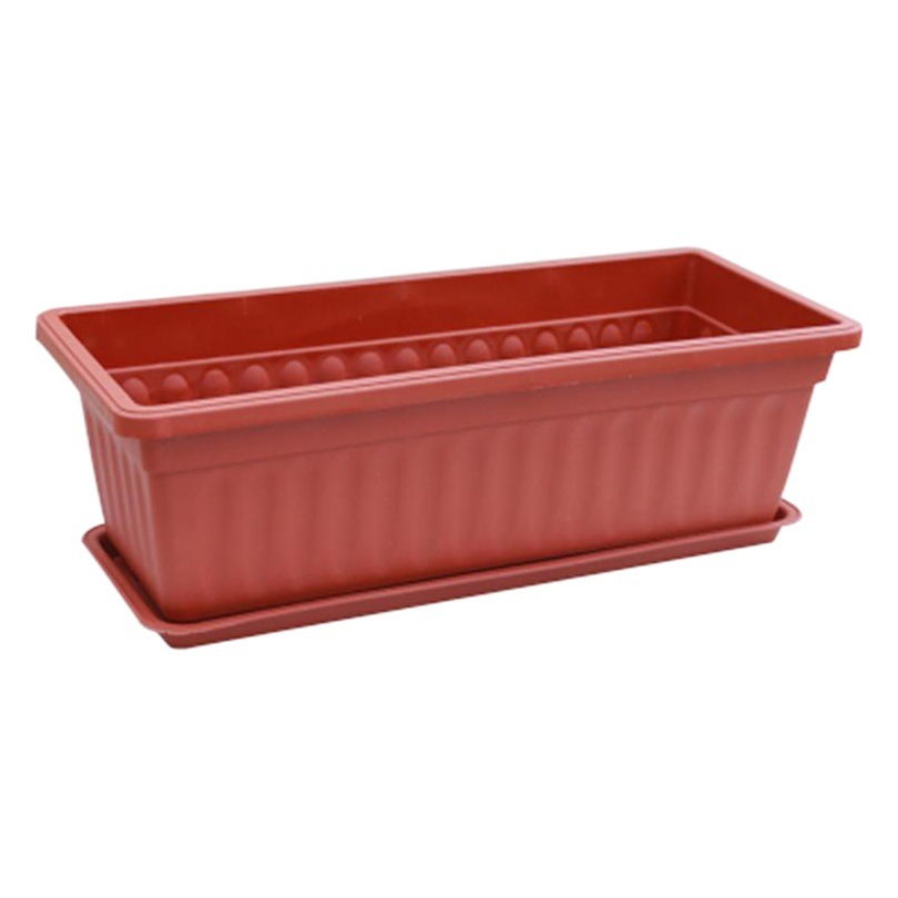 Venta al por mayor olla vegetal balcón rectangular olla vegetal resina creativa maceta engrosada extra grande caja de plantación Fuente de la fábrica