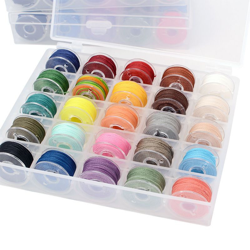 25色箱入りワックス糸diy手作り縫い糸カラーワックスロープ45% 縫い糸財布編み糸丸ワックス糸|undefined
