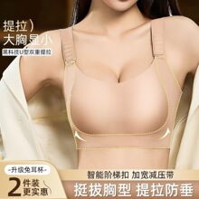 爆款阶梯扣提拉调整型美背聚拢胸罩无痕粉底液兔耳杯软支撑文胸罩