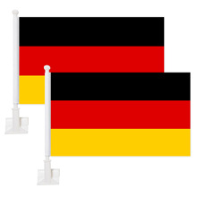 厂家直售 75D 25*40cm配35CM大杆子 各国汽车旗 双喷 图案可定