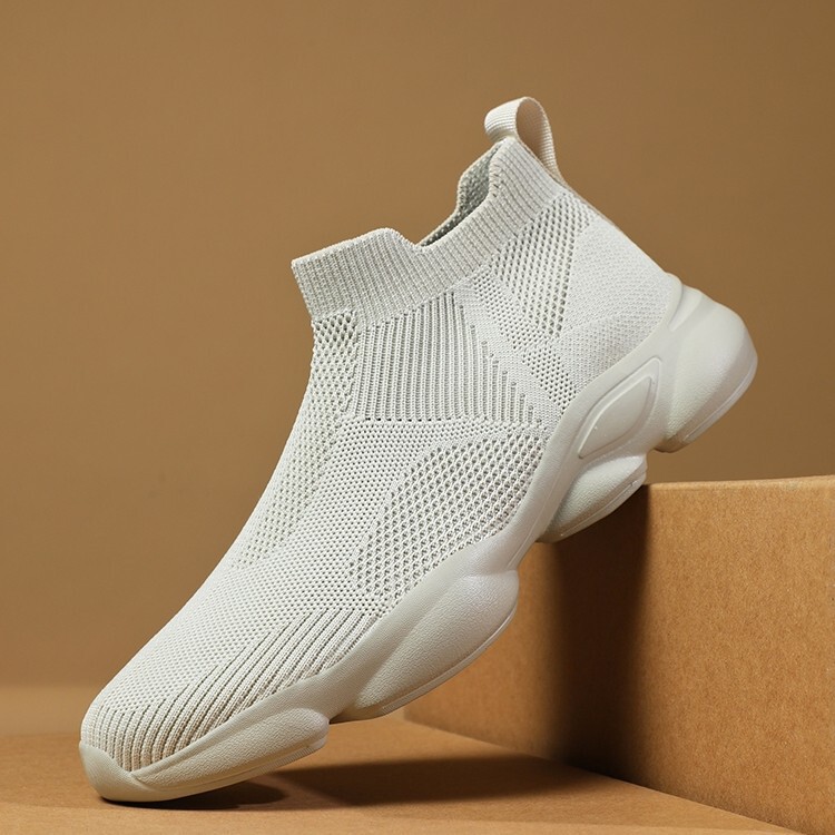 Men's wide-foot shoes, size 45, 46, slip-on sock shoes, size 47, for lazy people, size 48, casual sports white sneakers Men's wide-foot shoes, size 45, 46, slip-on sock shoes, size 47, for lazy people, size 48, casual sports white sneakers