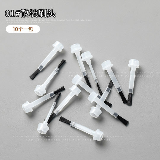 Nail Polish rubber base glue special soft brush nail polish plastic replacement nail brush head nail tools wholesale