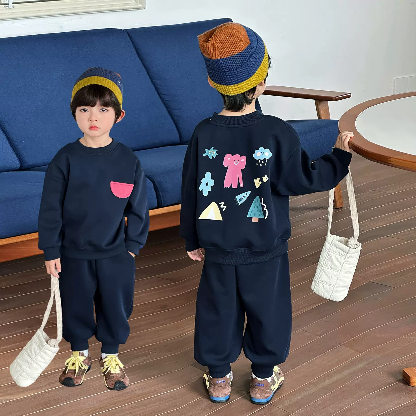 儿童运动套装2025秋季休闲卫衣裤子两件套户外长袖衣服穿搭A类