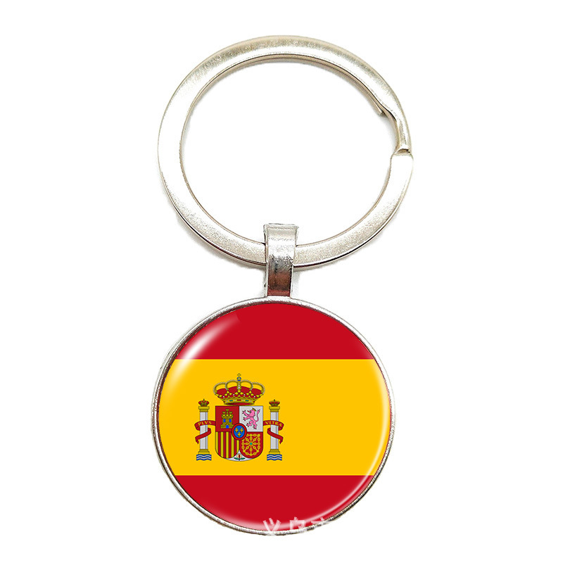 Copa del Mundo 2026 llaverera 48 banderas nacionales insignia colgante Estados Unidos, Canadá, México nuevos productos transfronterizos llaves de metal creativas