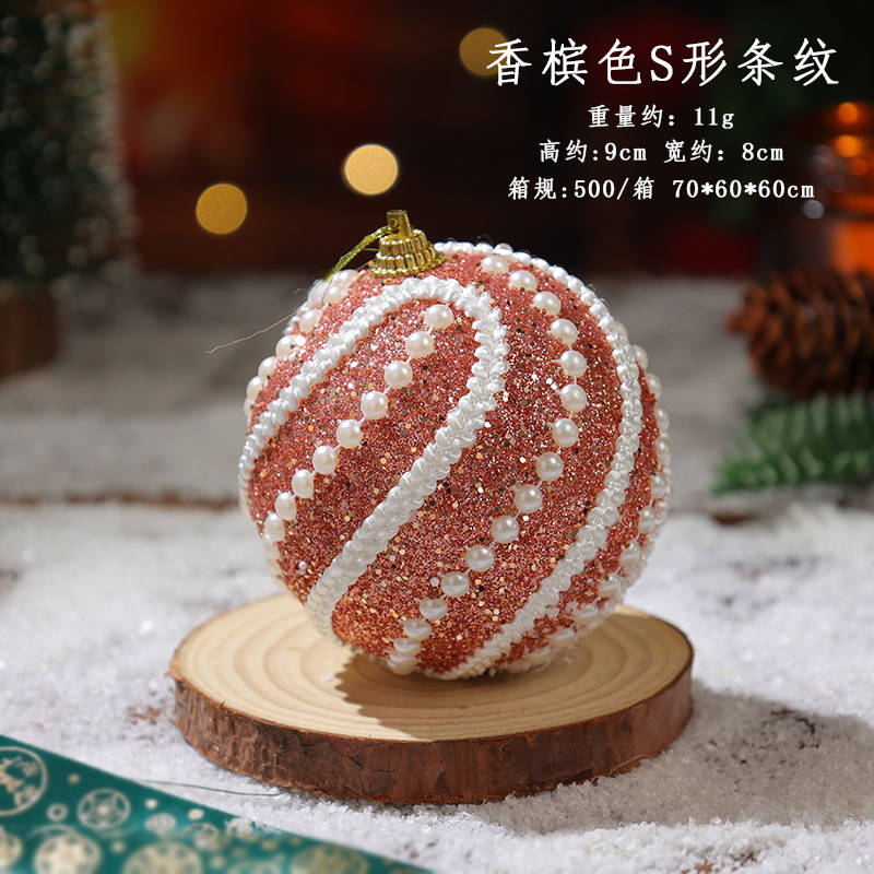 8cm bola de Navidad decoración de árbol de Navidad colgante de bolas de colores colgante colgante de Navidad decoración de Navidad accesorios de decoración