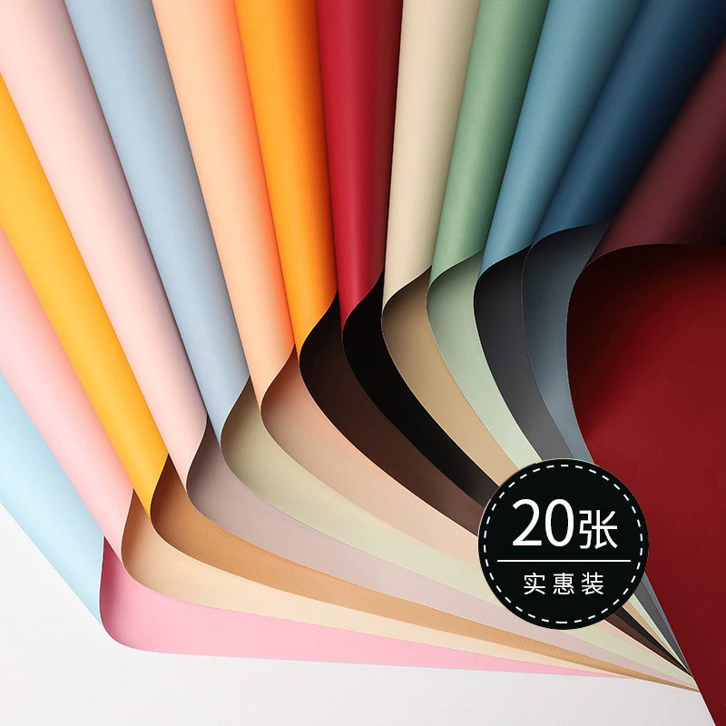 Утолщенная двухцветная бумага Ouya оптом от производителя для букетов роз, флористики, цветочных магазинов, водонепроницаемая двусторонняя упаковочная бумага в наличии