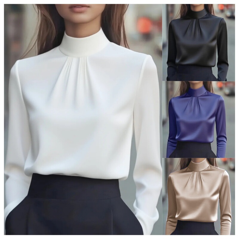 2026 Amazon Aliexpress Hot-Selling Item: Autumn Fashion Elegant Solid Color Long-Sleeve Women's Top Shirt 2026 Amazon Aliexpress Hot-Selling Item: Autumn Fashion Elegant Solid Color Long-Sleeve Women's Top Shirt