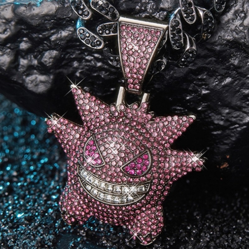 Gun Black Purple Gengar Single Pendant