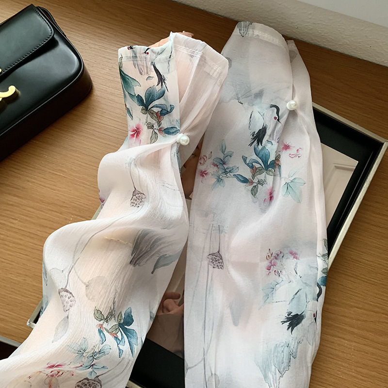 Nuevo súper hada conduciendo protector solar manga de hielo tubo recto suelto anti-ultravioleta estilo nacional manga de mano manga protector solar manga para exteriores