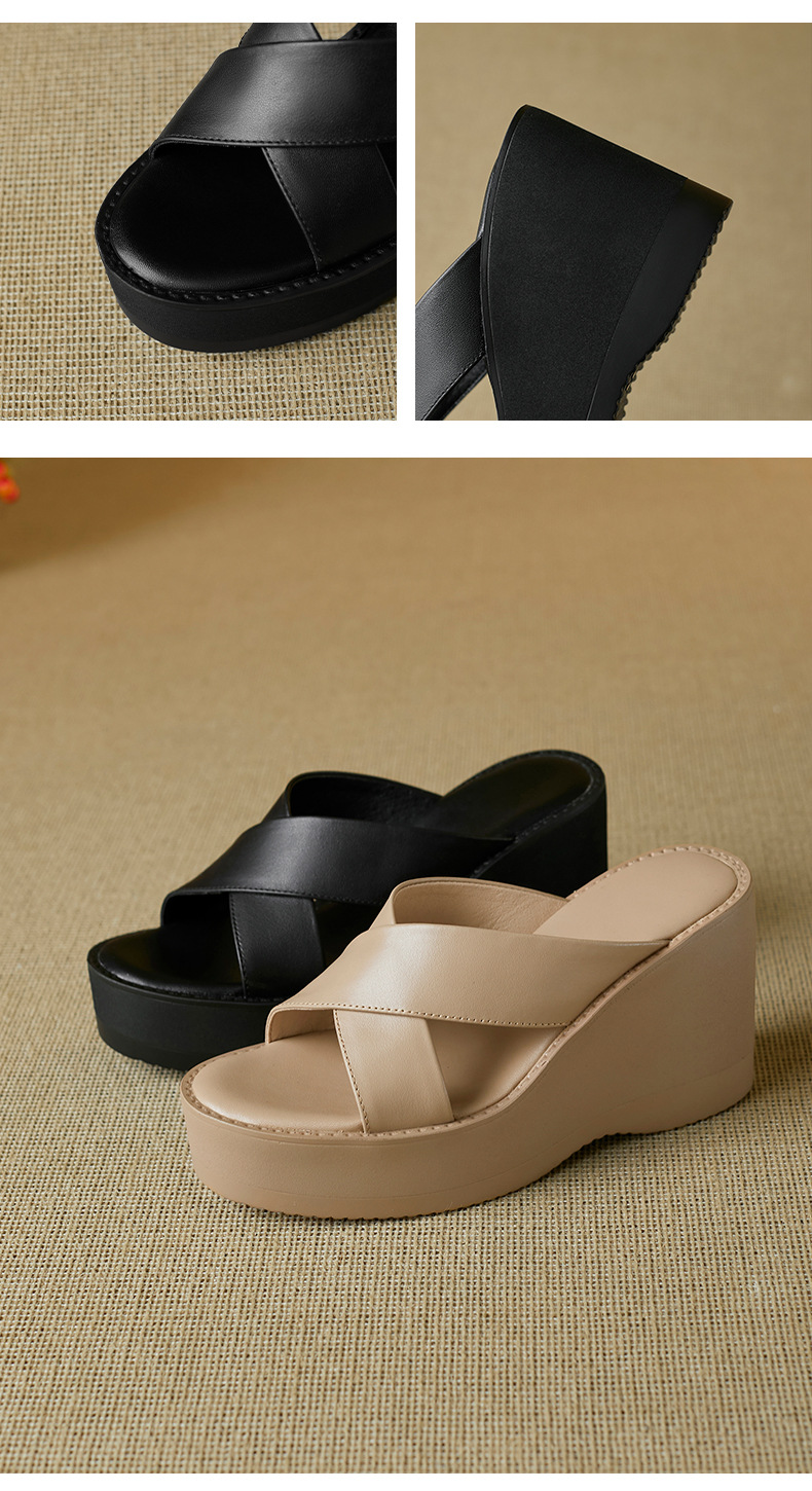 Sandal cao gót nữ hở mũi quai chéo đế xuồng gót 9.5 cm — màu đen, màu mơ chi tiết 10