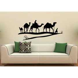 Desert camel沙漠骆驼贴花精雕wall decor跨境亚马逊ebayDW11832