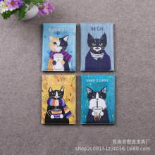 可爱小猫护照套简约卡通证件卡套护照夹机票银行卡护照包加logo