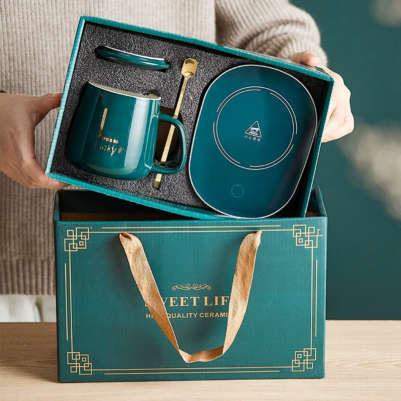 Теплая чашка 55 ° C термостата чашка Нагретая вода Кофе Молочный артефакт Офис Smart Cup Подарки