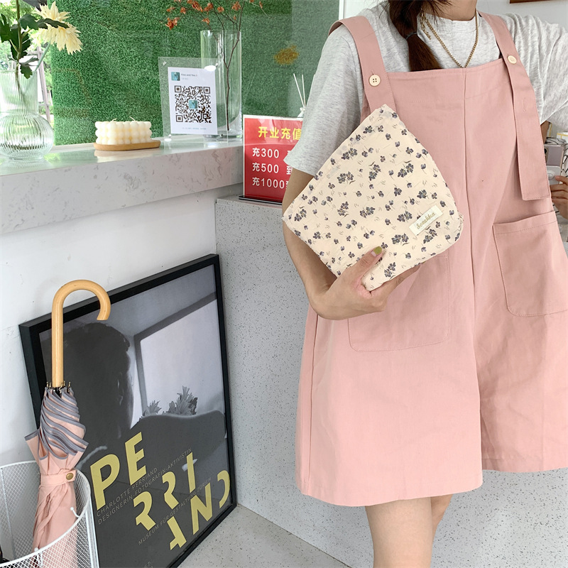 36251 Vintage floral canvas cosmetic bag, large-capacity handbag, women's single-shoulder crossbody bag, tote bag, underarm bag undefined