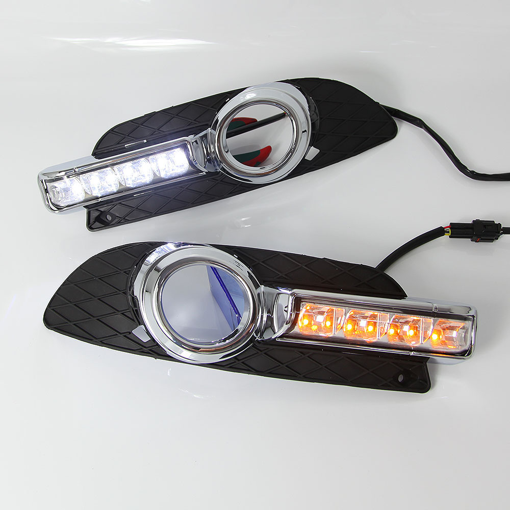 Aplicable a 10-13 Mitsubishi Wing God (Lancer) conjunto de la luz antiniebla luz diurna [C-type + lámpara LED]