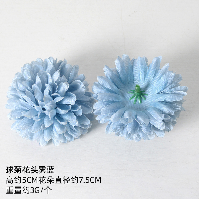 Simulación de flores azules DIY accesorios de cabeza de flores material de boda flor de flor flor flor de flor flor flor de pecho de flor de cabeza pared en el viento