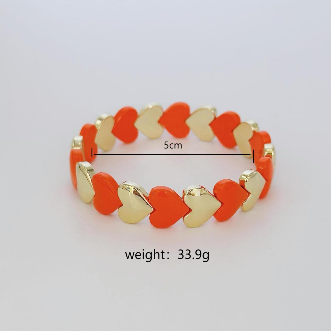 Unisex Gender Copper Plating Heart Shape Bracelets Bangle