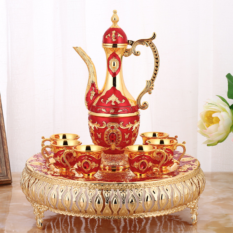 歐式酒具套裝白酒家用高檔高顏值舊被子古代宮廷創意白酒壺分酒器