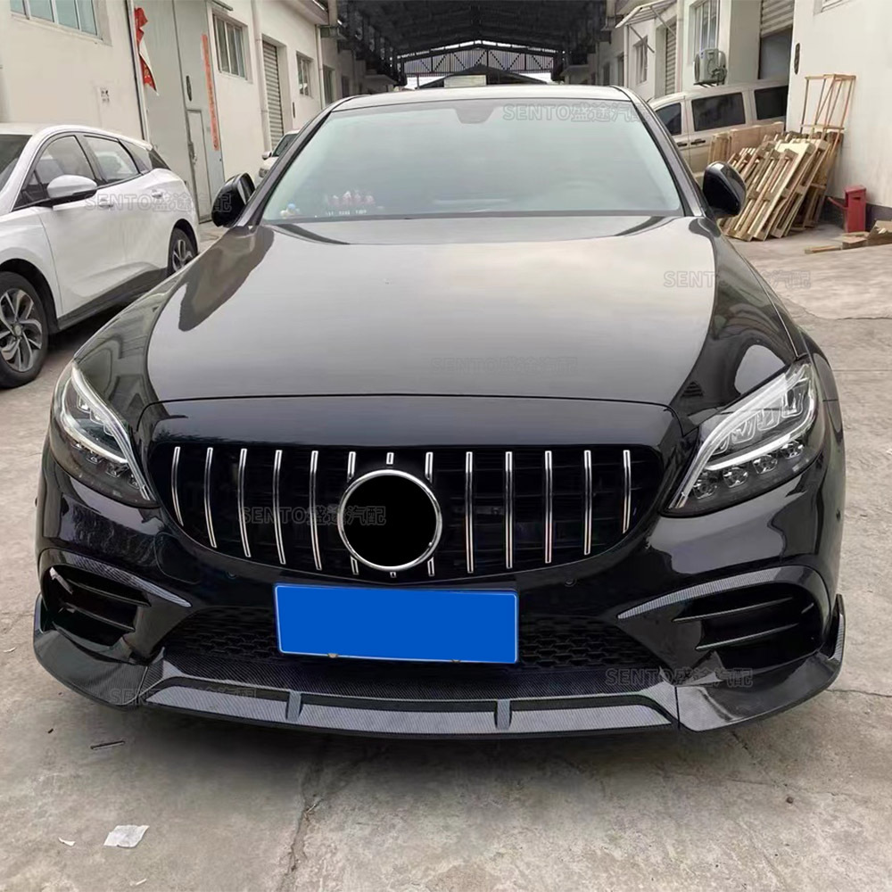Suitable for 2014-2021 Mercedes-Benz C- Class W205 front shovel front bar surrounding lower lip movement three-stage