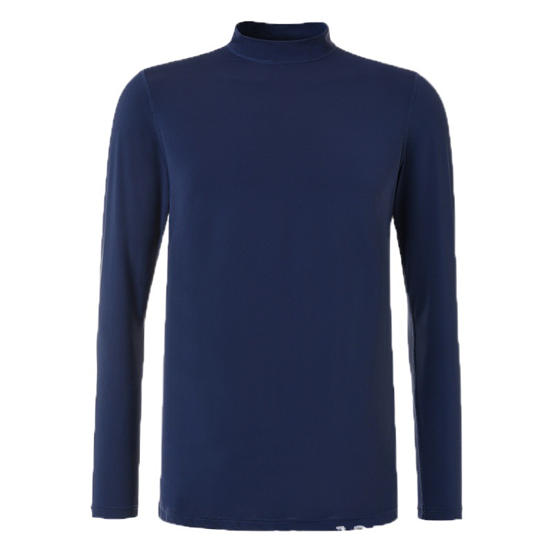 Golf Clothing Men's Spring and Summer Sun Protection T-Shirt Ice Silk Bottoming Shirt Long-Sleeved High Collar Quick-Drying Cool Golf Uniform Breathable