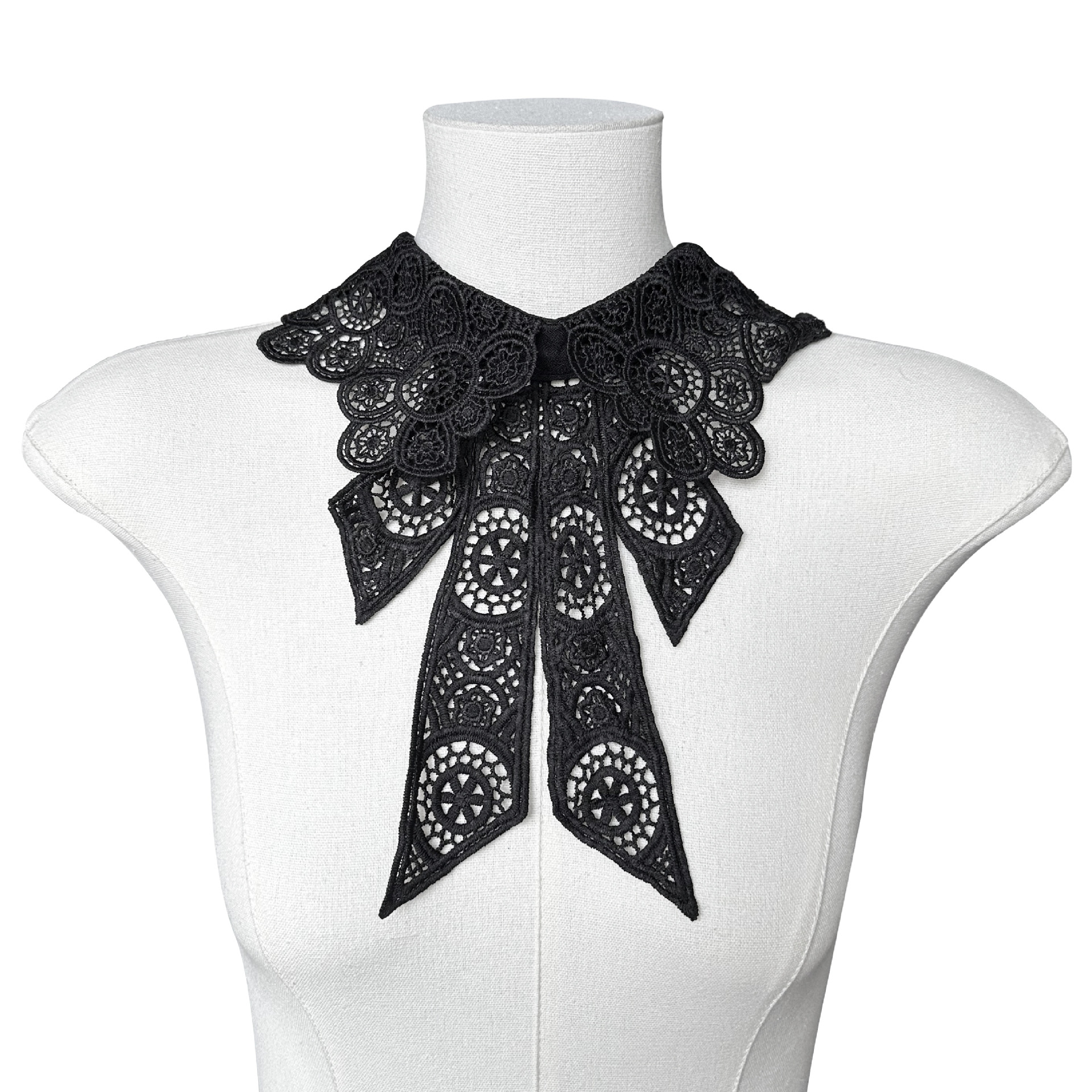 China viento bordado encaje falso collar estilo universitario corbata de mariposa decoración de verano casual camisa versátil collar adornos
